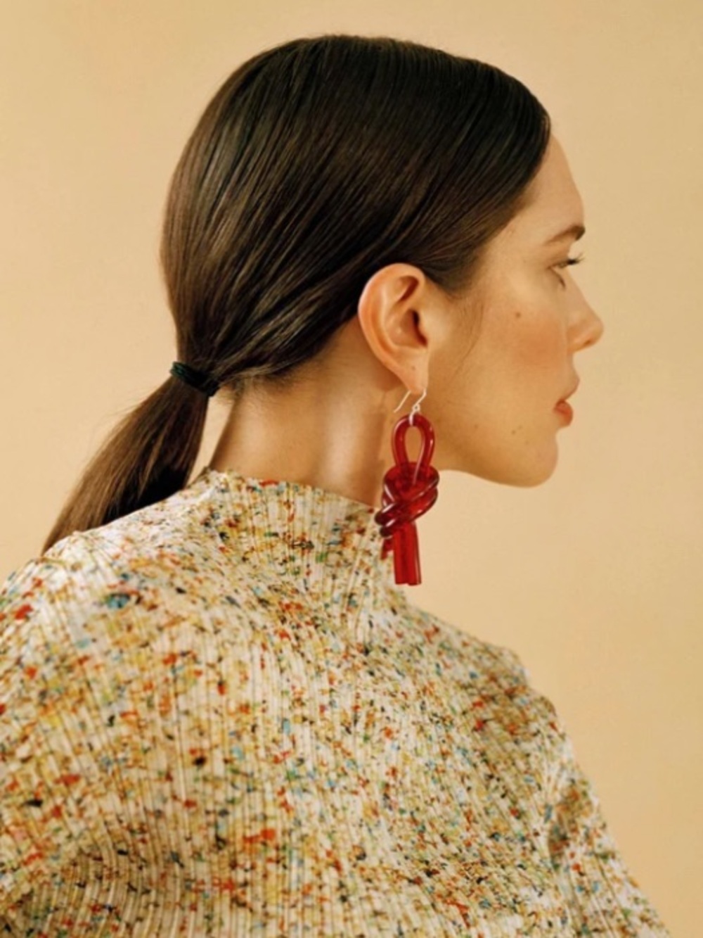 Corey Moranis Double Knot Lucite Earrings